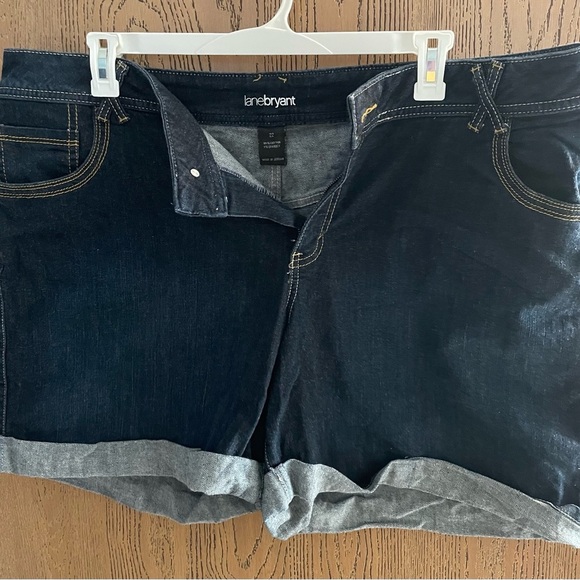 Lane Bryant Dark Blue Jean Shorts - Picture 3 of 5